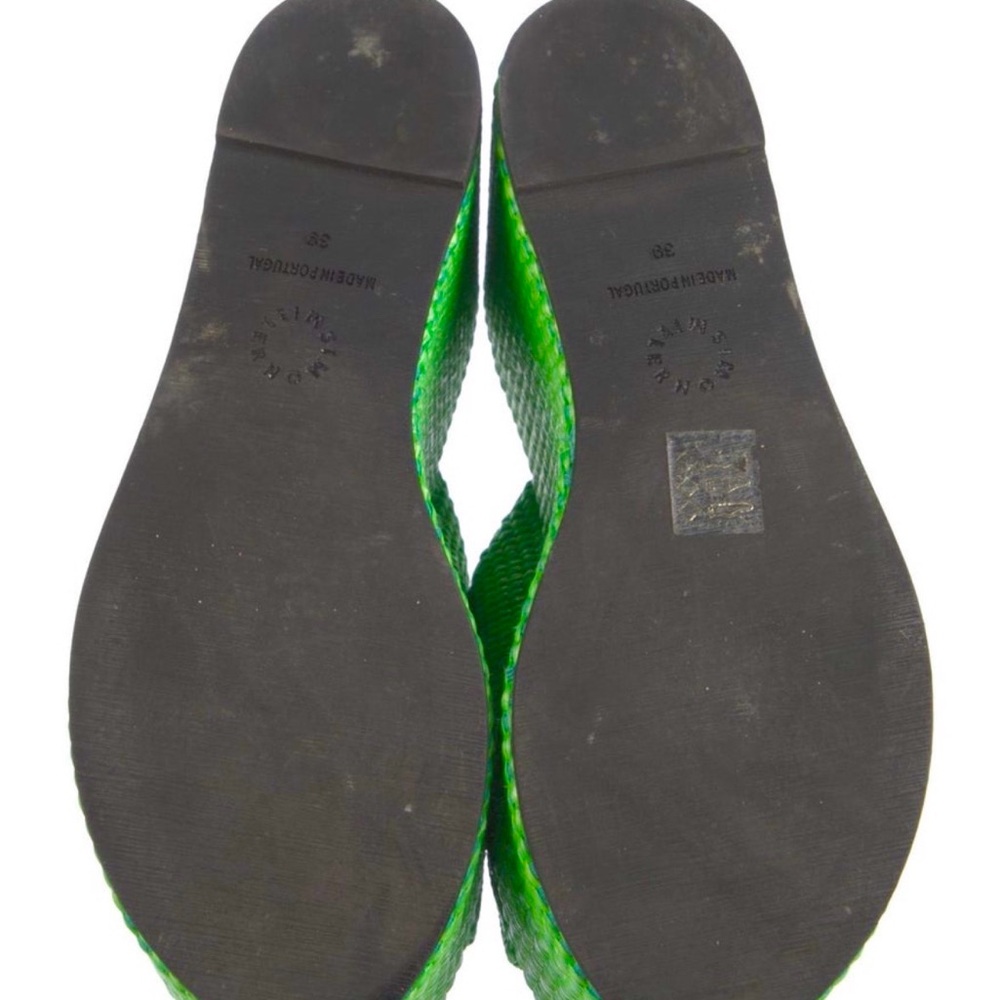 Simon Miller Green Woven Platform Slides - Picture 5 of 5